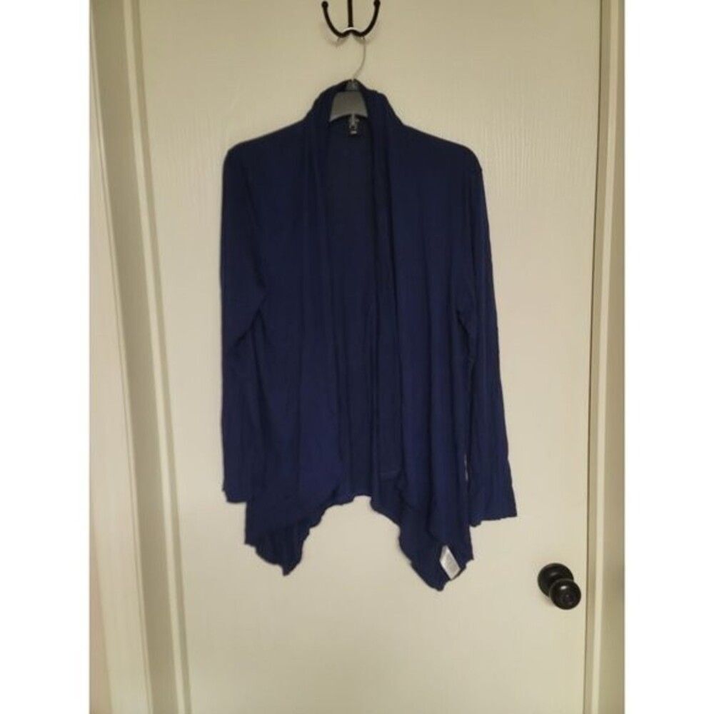 ~ womens dark blue midnight cardigan style sweater - size M